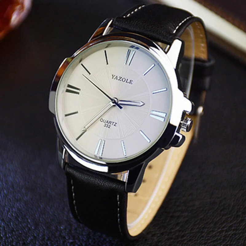 Daniel Portland™ Luxurious Blue Glass Leather Watch