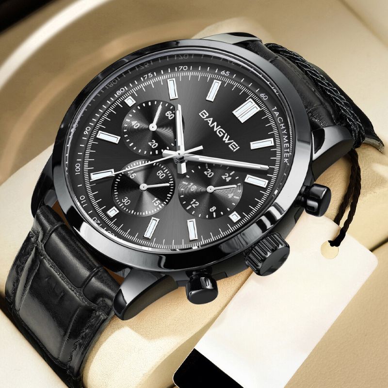 Daniel Portland™ Military Sport Casual Leather Quartz Watch