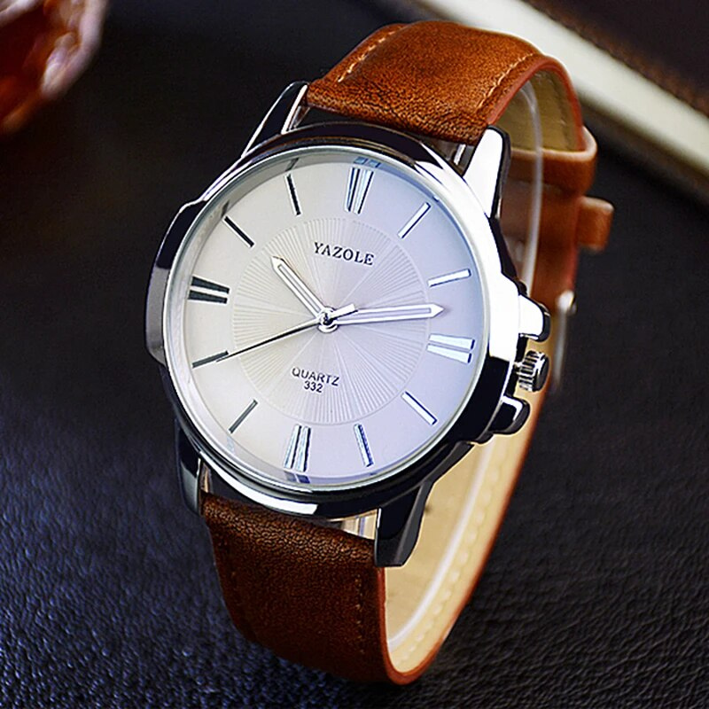 Daniel Portland™ Luxurious Blue Glass Leather Watch