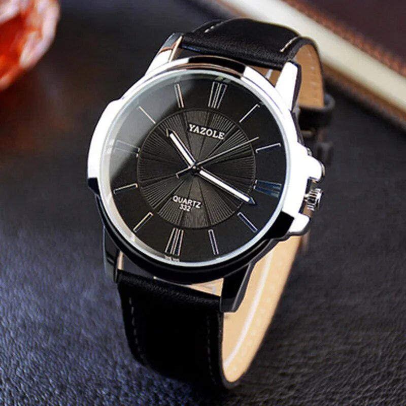 Daniel Portland™ Luxurious Blue Glass Leather Watch