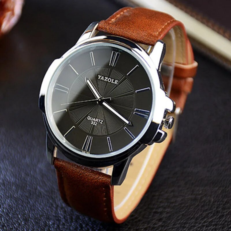 Daniel Portland™ Luxurious Blue Glass Leather Watch