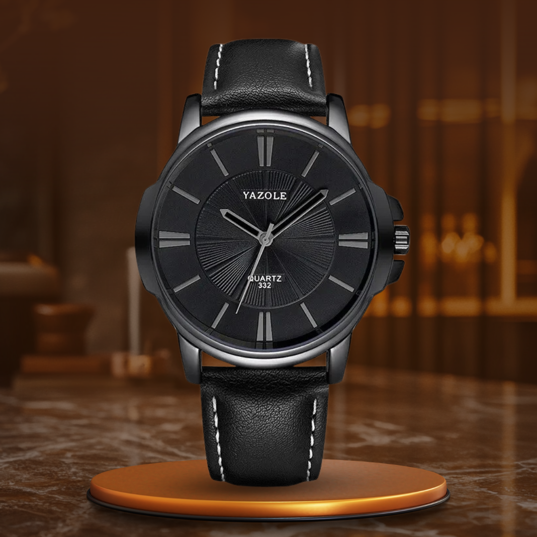 Daniel Portland™ Luxurious Blue Glass Leather Watch