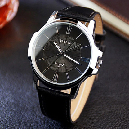 Daniel Portland™ Luxurious Blue Glass Leather Watch