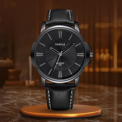 Daniel Portland™ Luxurious Blue Glass Leather Watch